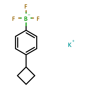 Chemical structure of potassium (4-cyclobutylphenyl)trifluoroborate , AChemBlock W163618