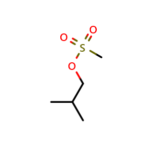 Chemical structure of Isobutyl methanesulfonate , CAS 16156-53-9, AChemBlock W163635