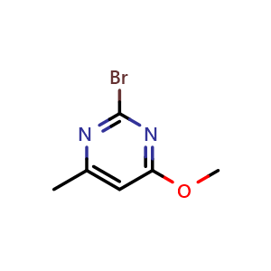 Chemical structure of 2-bromo-4-methoxy-6-methyl-pyrimidine , CAS 56545-10-9, AChemBlock W163653