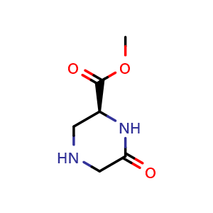 Chemical structure of Methyl (S)-6-oxopiperazine-2-carboxylate , CAS 234109-21-8, AChemBlock W163663