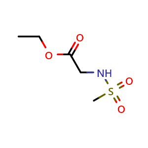 Chemical structure of Ethyl (methylsulfonyl)glycinate , CAS 88512-39-4, AChemBlock W163672