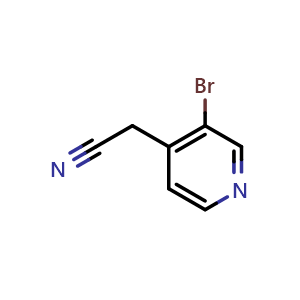 Chemical structure of 2-(3-Bromopyridin-4-yl)acetonitrile , CAS 142892-31-7, AChemBlock W163708