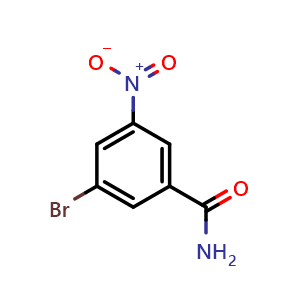 Chemical structure of 3-Bromo-5-nitrobenzamide , CAS 54321-80-1, AChemBlock W163742