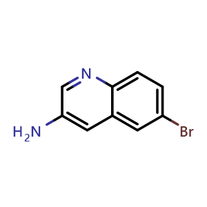 Chemical structure of 6-Bromoquinolin-3-amine , CAS 930570-31-3, AChemBlock W163767