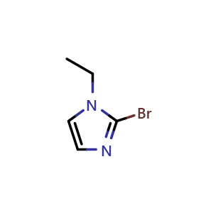 Chemical structure of 2-Bromo-1-ethyl-1H-imidazole , CAS 663171-12-8, AChemBlock W163782