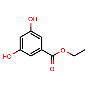 Chemical structure of Ethyl 3,5-dihydroxybenzoate , CAS 4142-98-7, AChemBlock W163829