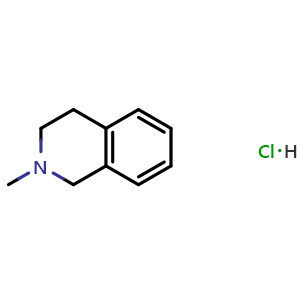 Chemical structure of 2-Methyl-1,2,3,4-tetrahydroisoquinoline hydrochloride , CAS 53112-33-7, AChemBlock W163846