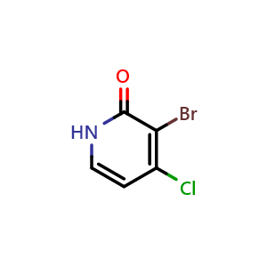 Chemical structure of 3-Bromo-4-chloropyridin-2(1h)-one , CAS 1804897-66-2, AChemBlock W163856