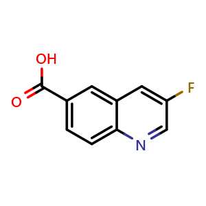Chemical structure of 3-Fluoroquinoline-6-carboxylic acid , CAS 1824275-93-5, AChemBlock W163859