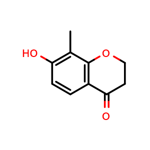Chemical structure of 7-Hydroxy-8-methylchroman-4-one , CAS 1273653-90-9, AChemBlock W163861
