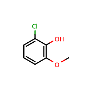 Chemical structure of 2-Chloro-6-methoxyphenol , CAS 72403-03-3, AChemBlock W163865