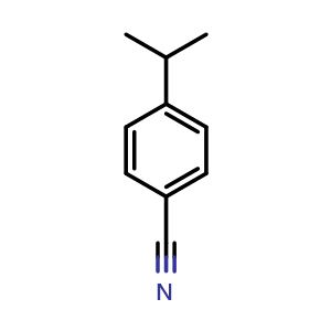 Chemical structure of 4-Isopropylbenzonitrile , CAS 13816-33-6, AChemBlock W163871