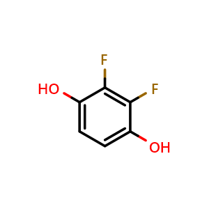 Chemical structure of 2,3-Difluoro-1,4-benzenediol , CAS 124728-90-1, AChemBlock W163873