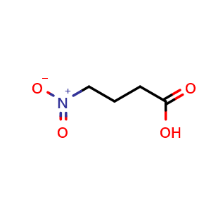 Chemical structure of 4-Nitrobutanoic acid , CAS 16488-43-0, AChemBlock W163887