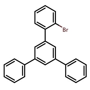 Chemical structure of 2-Bromo-5'-phenyl-1,1':3',1''-terphenyl , CAS 1890136-54-5, AChemBlock W163946