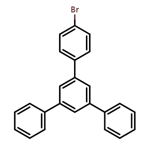 Chemical structure of 4-Bromo-5'-phenyl-1,1':3',1''-terphenyl , CAS 116941-52-7, AChemBlock W163948