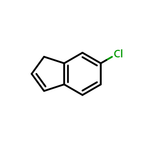 Chemical structure of 6-Chloro-1h-indene , CAS 3970-52-3, AChemBlock W163989