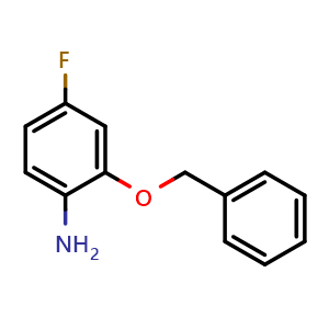 Chemical structure of 2-(Benzyloxy)-4-fluoroaniline , CAS 159471-73-5, AChemBlock W163993