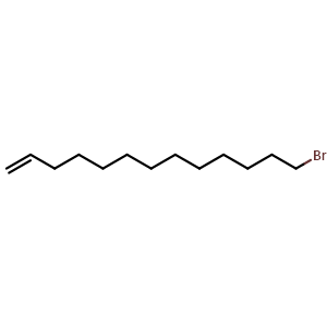 Chemical structure of 13-Bromotridec-1-ene , CAS 16339-76-7, AChemBlock W163997