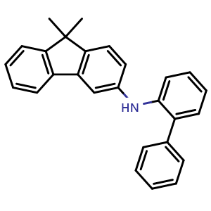 Chemical structure of N-([1,1'-Biphenyl]-2-yl)-9,9-dimethyl-9H-fluoren-3-amine , CAS 1421789-39-0, AChemBlock W164002