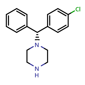Chemical structure of (R)-1-((4-chlorophenyl)(phenyl)methyl)piperazine , CAS 300543-56-0, AChemBlock W164018
