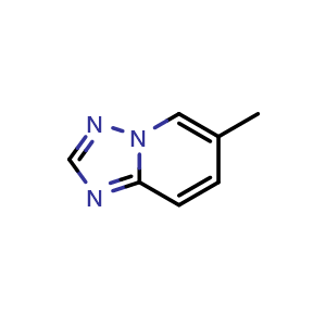 Chemical structure of 6-Methyl-[1,2,4]triazolo[1,5-a]pyridine , CAS 4931-24-2, AChemBlock W164055