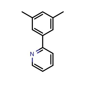 Chemical structure of 2-(3,5-Dimethylphenyl)pyridine , CAS 1101187-10-3, AChemBlock W164060