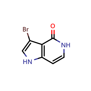 Chemical structure of 3-Bromo-1,5-dihydro-4H-pyrrolo[3,2-c]pyridin-4-one , CAS 1190314-43-2, AChemBlock W164100
