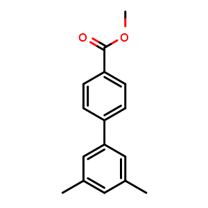 Chemical structure of Methyl 3',5'-dimethyl-[1,1'-biphenyl]-4-carboxylate , CAS 1075754-39-0, AChemBlock W164104