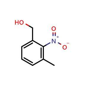Chemical structure of 3-Methyl-2-nitrobenzyl alcohol , CAS 80866-76-8, AChemBlock W164117