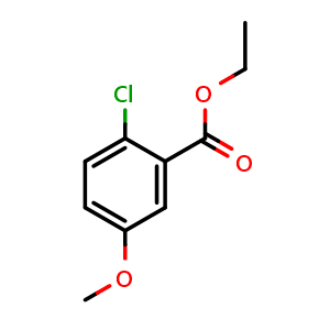 Chemical structure of Ethyl 2-chloro-5-methoxybenzoate , CAS 1261792-01-1, AChemBlock W164125