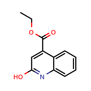 Chemical structure of Ethyl 2-hydroxyquinoline-4-carboxylate , CAS 5466-27-3, AChemBlock W164128