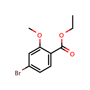 Chemical structure of Ethyl 4-bromo-2-methoxybenzoate , CAS 1214366-76-3, AChemBlock W164132