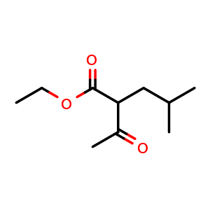 Chemical structure of Ethyl 2-isobutylacetoacetate , CAS 1522-34-5, AChemBlock W164134