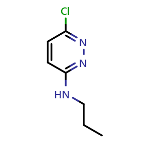 Chemical structure of 3-Chloro-6-propylaminopyridazine , CAS 951885-19-1, AChemBlock W164139