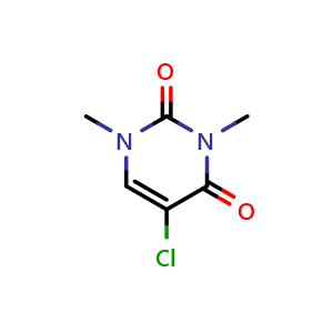 Chemical structure of 5-Chloro-1,3-dimethylpyrimidine-2,4(1H,3H)-dione , CAS 31217-00-2, AChemBlock W164176