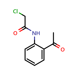 Chemical structure of N-(2-Acetylphenyl)-2-chloroacetamide , CAS 6140-11-0, AChemBlock W164189