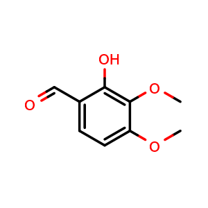 Chemical structure of 2-Hydroxy-3,4-dimethoxybenzaldehyde , CAS 19283-70-6, AChemBlock W164191