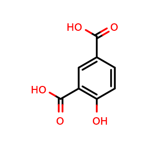 Chemical structure of 4-hydroxyisophthalic acid , CAS 636-46-4, AChemBlock W164235