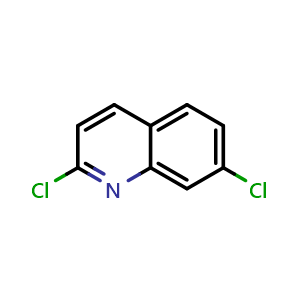 Chemical structure of 2,7-Dichloroquinoline , CAS 613-77-4, AChemBlock W164244