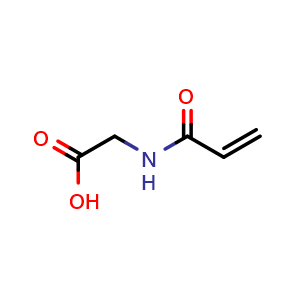 Chemical structure of 2-(Prop-2-enamido)acetic acid , CAS 24599-25-5, AChemBlock W164251