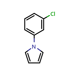 Chemical structure of 1-(3-Chlorophenyl)-1H-pyrrole , CAS 41910-45-6, AChemBlock W164259