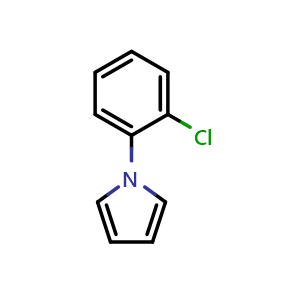 Chemical structure of 1-(2-Chlorophenyl)-1H-pyrrole , CAS 89096-75-3, AChemBlock W164270
