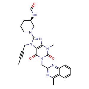 (R)-N-(1-(7-(But-2-yn-1-yl)-3-methyl-1-((4-methylquinazolin-2-yl)methyl)-2,6-dioxo-2,3,6,7-tetrahydro-1H-purin-8-yl)piperidin-3-yl)formamide (Linagliptin Impurity)