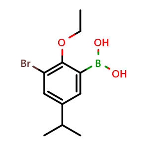 Chemical structure of (3-Bromo-2-ethoxy-5-isopropylphenyl)boronic acid , AChemBlock W164334