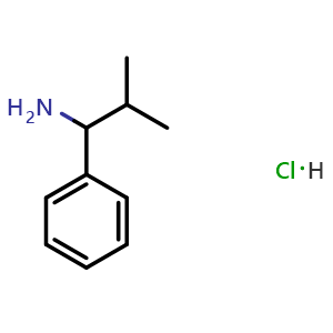 Chemical structure of 2-Methyl-1-phenylpropan-1-amine hydrochloride , CAS 24290-47-9, AChemBlock W164388