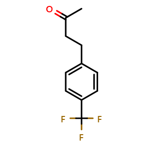 Chemical structure of 4-[4-(trifluoromethyl)phenyl]butan-2-one , CAS 57132-19-1, AChemBlock W164403