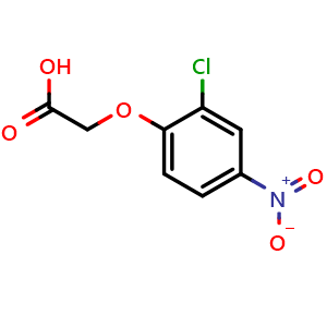 Chemical structure of 2-(2-Chloro-4-nitrophenoxy)acetic acid , CAS 5037-04-7, AChemBlock W164429