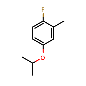 Chemical structure of 1-Fluoro-4-isopropoxy-2-methylbenzene , CAS 798563-62-9, AChemBlock W164457