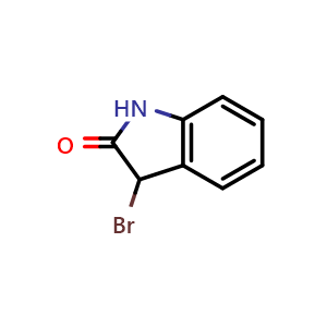 Chemical structure of 3-Bromoindolin-2-one , CAS 22942-87-6, AChemBlock W164471